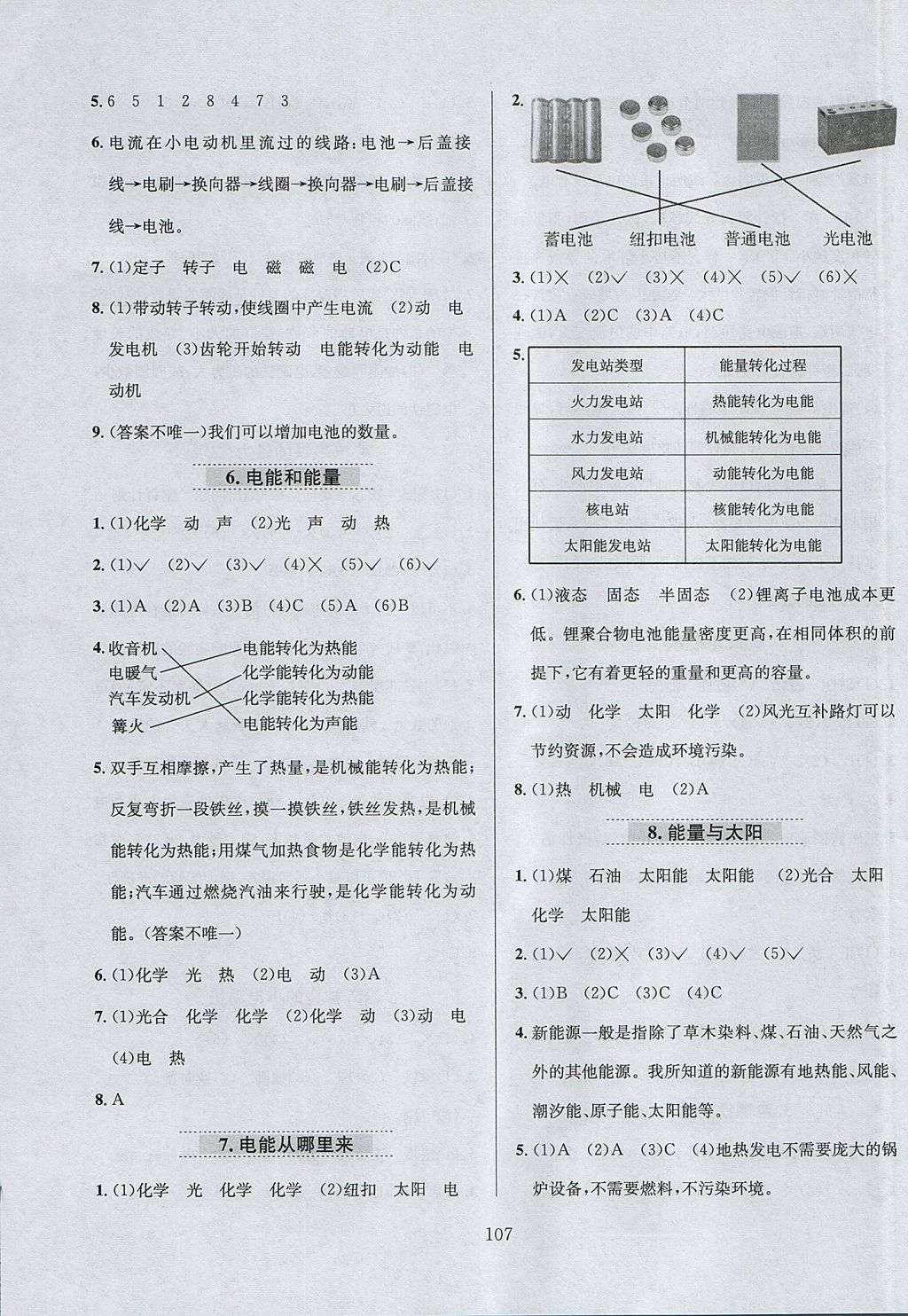 2017年小學(xué)教材全練六年級(jí)科學(xué)上冊(cè)教科版 參考答案第11頁(yè)