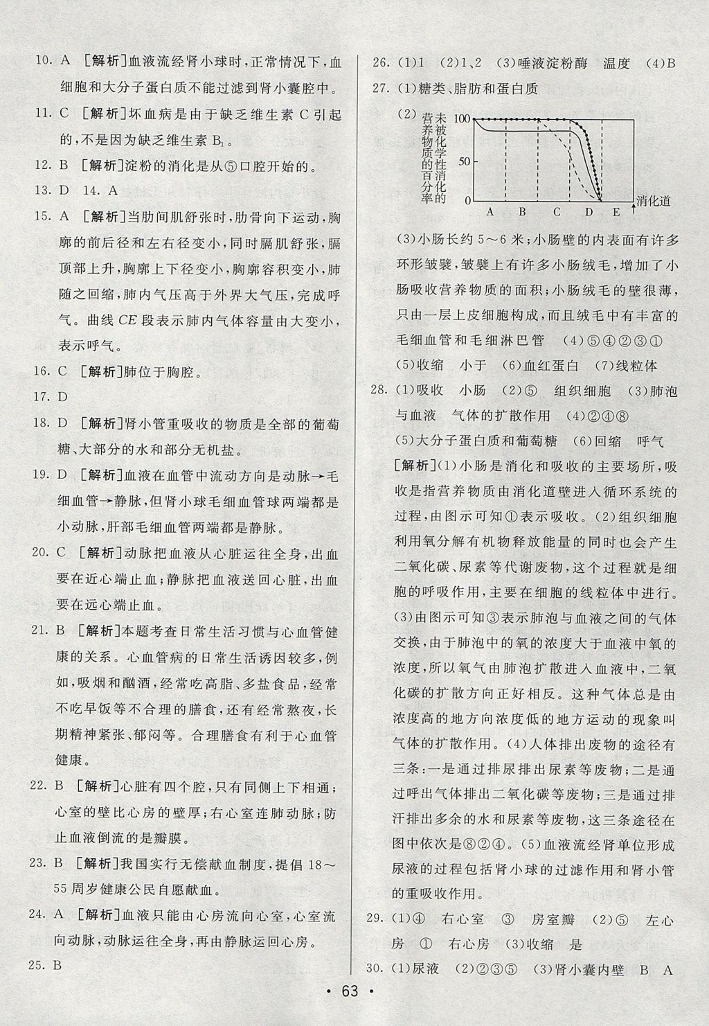 2017年期末考向標(biāo)海淀新編跟蹤突破測試卷七年級生物上冊魯科版 參考答案第11頁