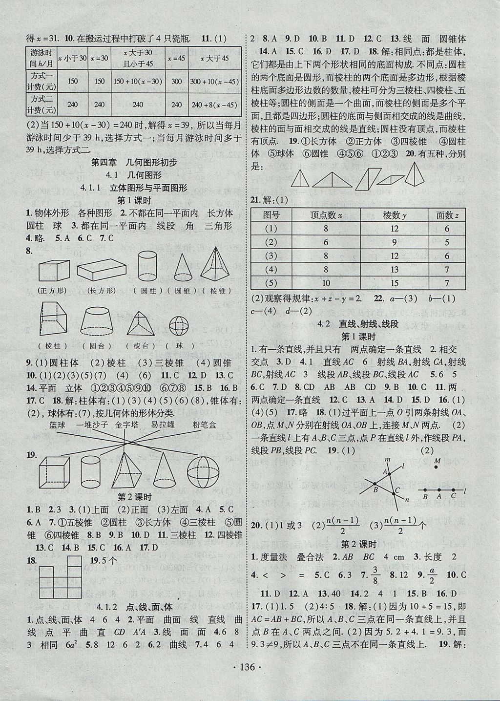 2017年暢優(yōu)新課堂七年級數(shù)學(xué)上冊人教版 參考答案第7頁