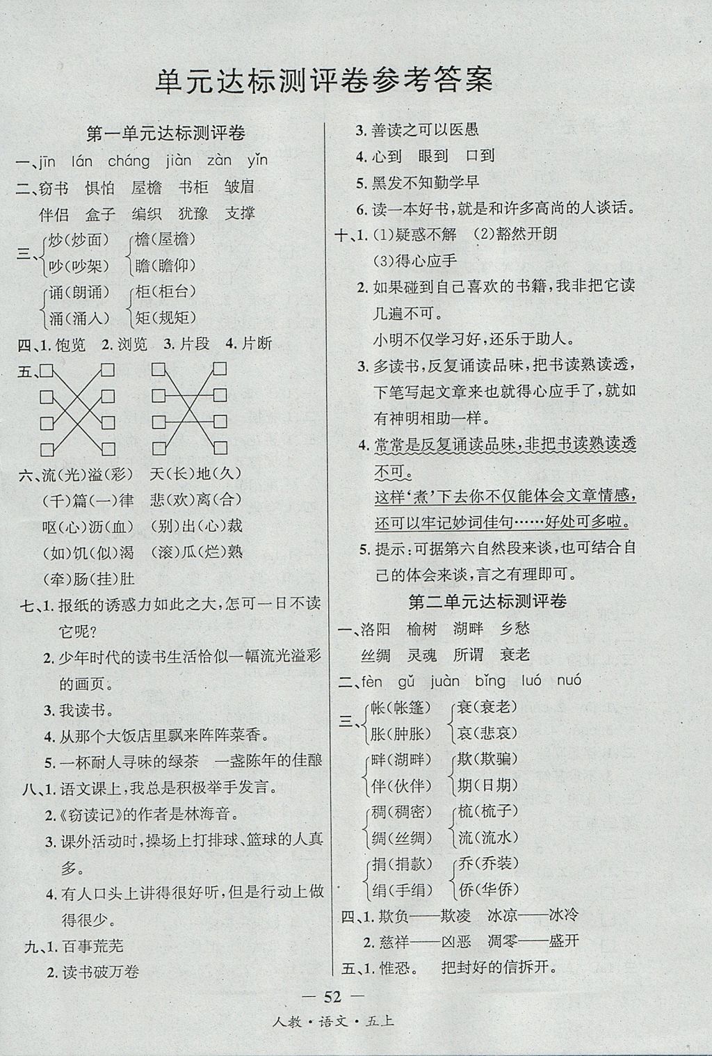 2017年課內(nèi)課外五年級(jí)語(yǔ)文上冊(cè)人教版 參考答案第12頁(yè)