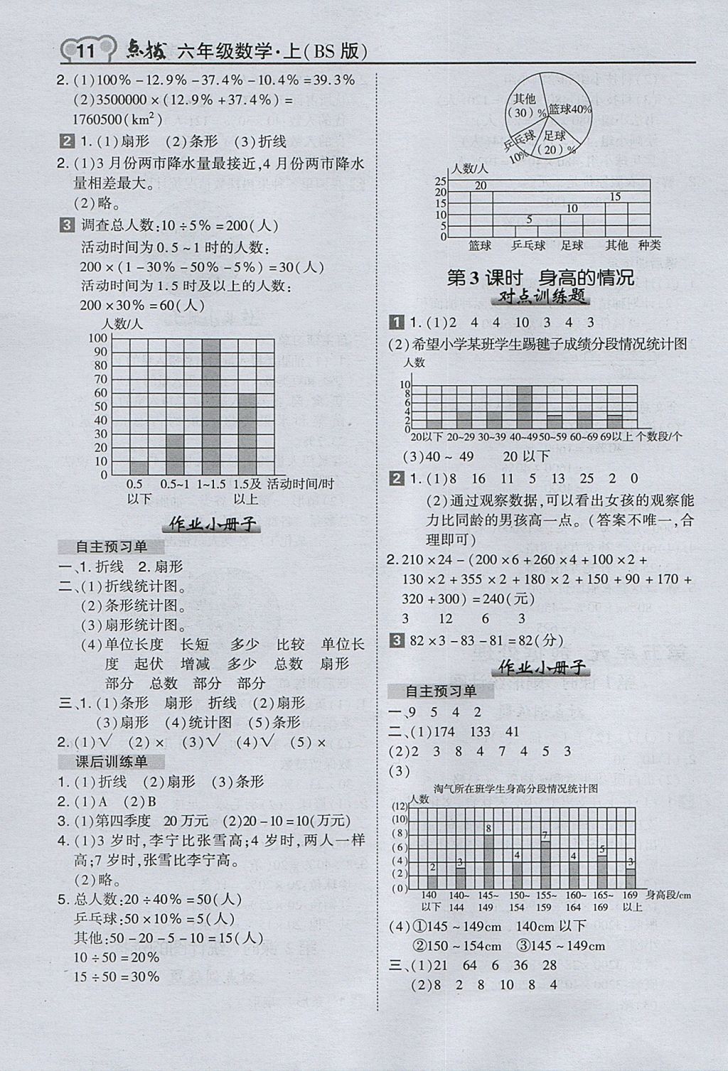 2017年特高級教師點撥六年級數(shù)學上冊北師大版 參考答案第11頁