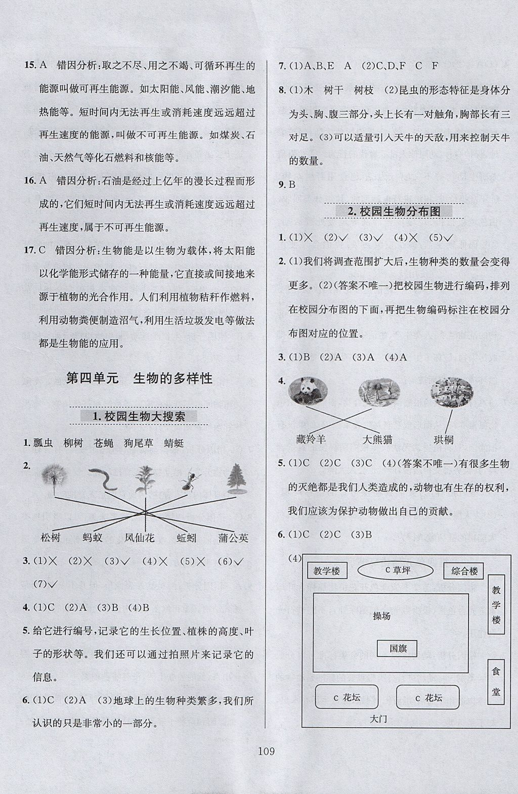 2017年小學教材全練六年級科學上冊教科版 參考答案第13頁