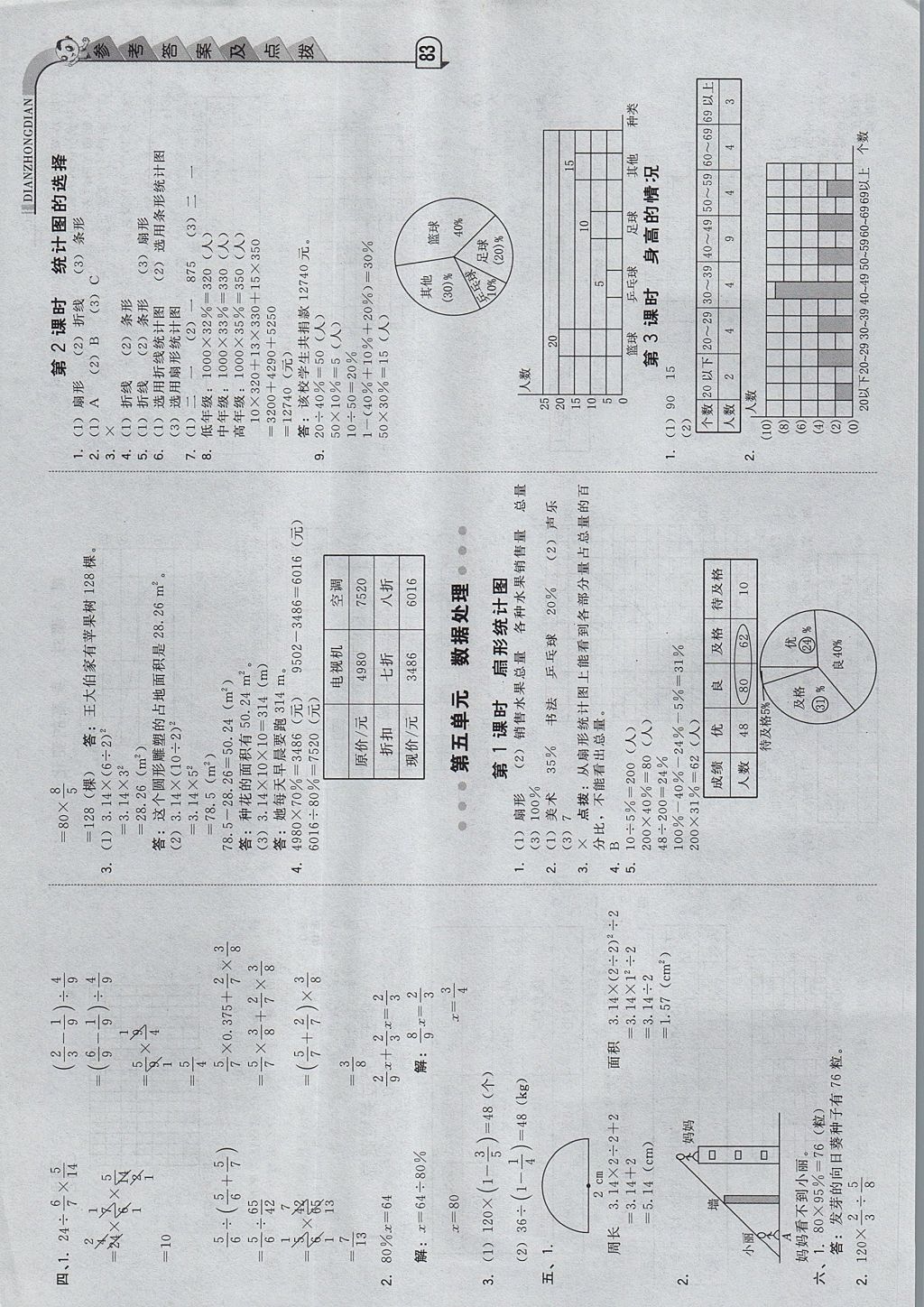 2017年綜合應(yīng)用創(chuàng)新題典中點六年級數(shù)學(xué)上冊北師大版 參考答案第9頁