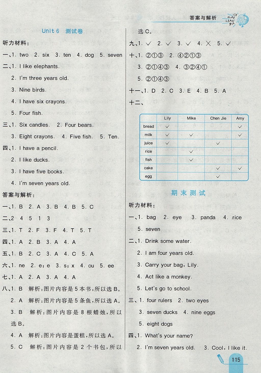 2017年七彩練霸三年級(jí)英語(yǔ)上冊(cè)人教PEP版 參考答案第23頁(yè)