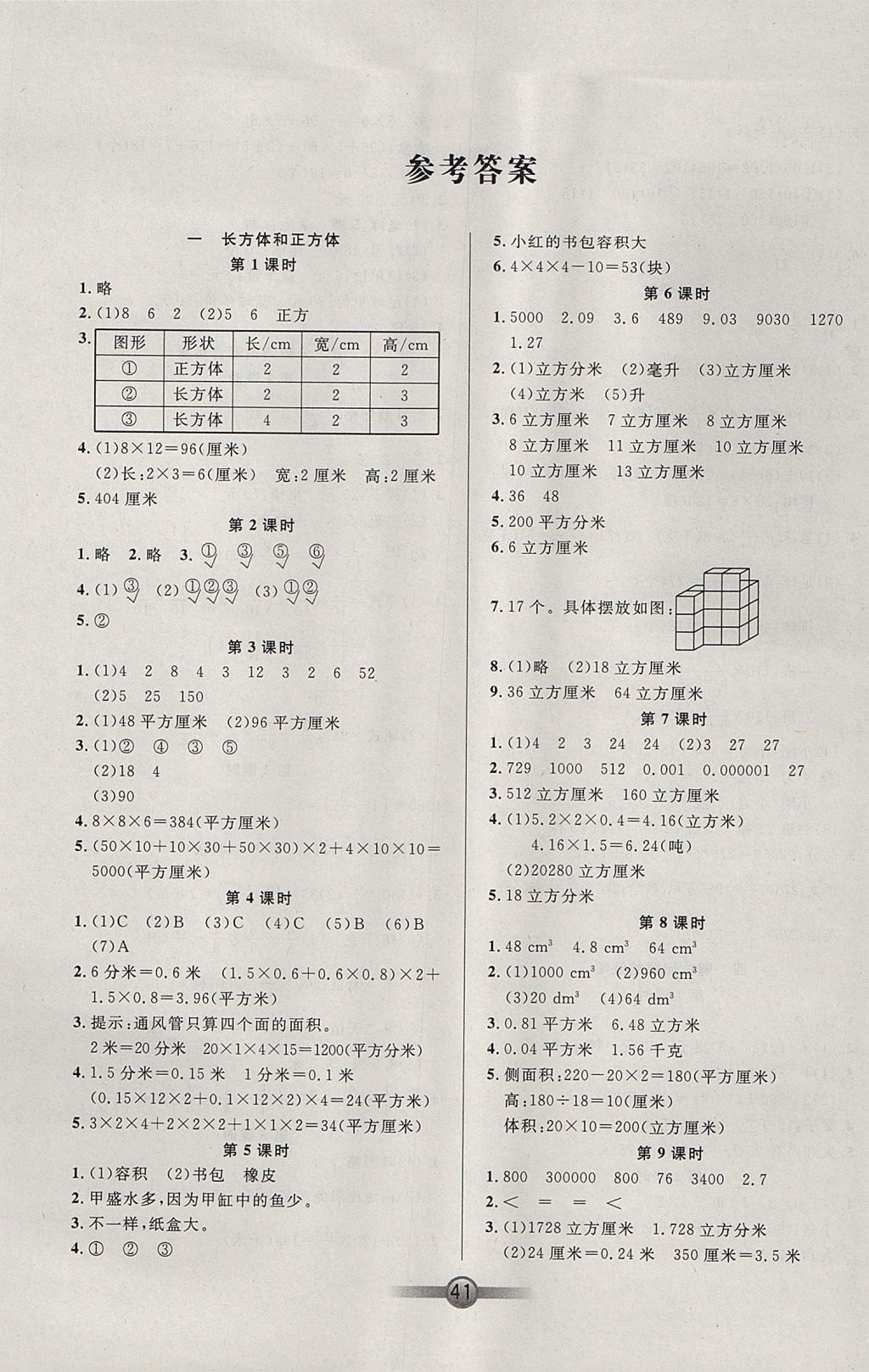 2017年小學(xué)生核心課堂六年級數(shù)學(xué)上冊蘇教版 參考答案第1頁