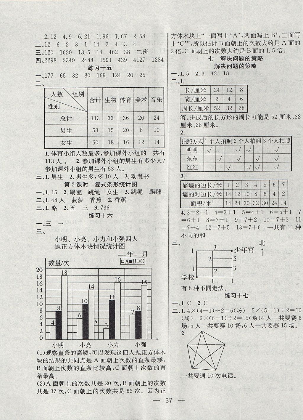 2017年高效課堂課時(shí)精練五年級(jí)數(shù)學(xué)上冊(cè)蘇教版 參考答案第5頁(yè)