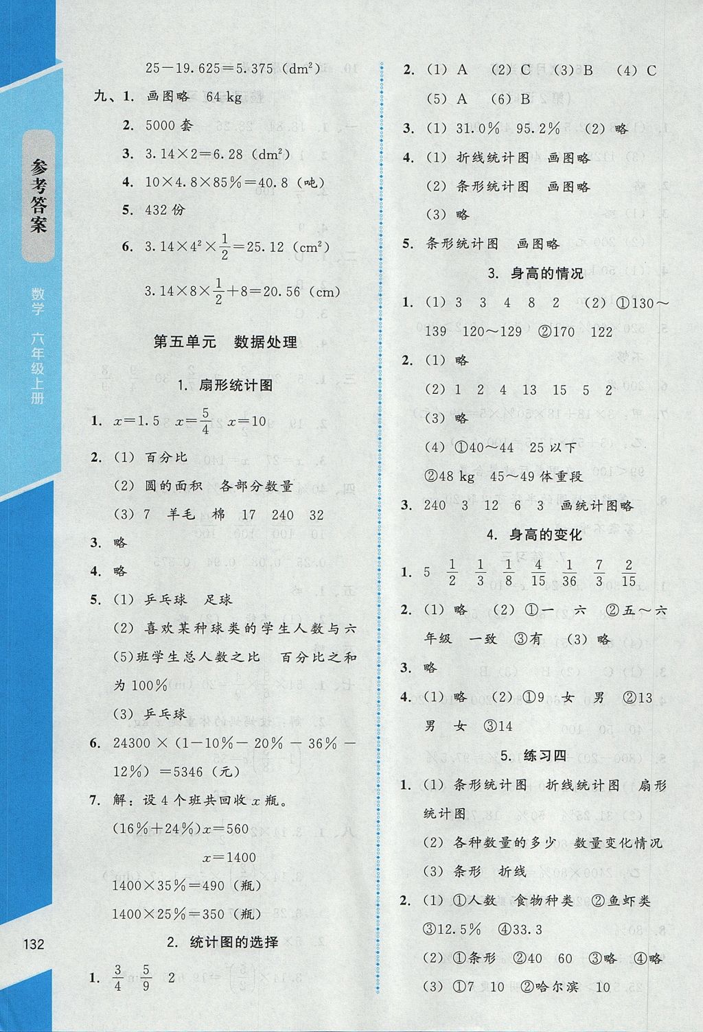 2017年課內(nèi)課外直通車六年級數(shù)學上冊北師大版 參考答案第8頁