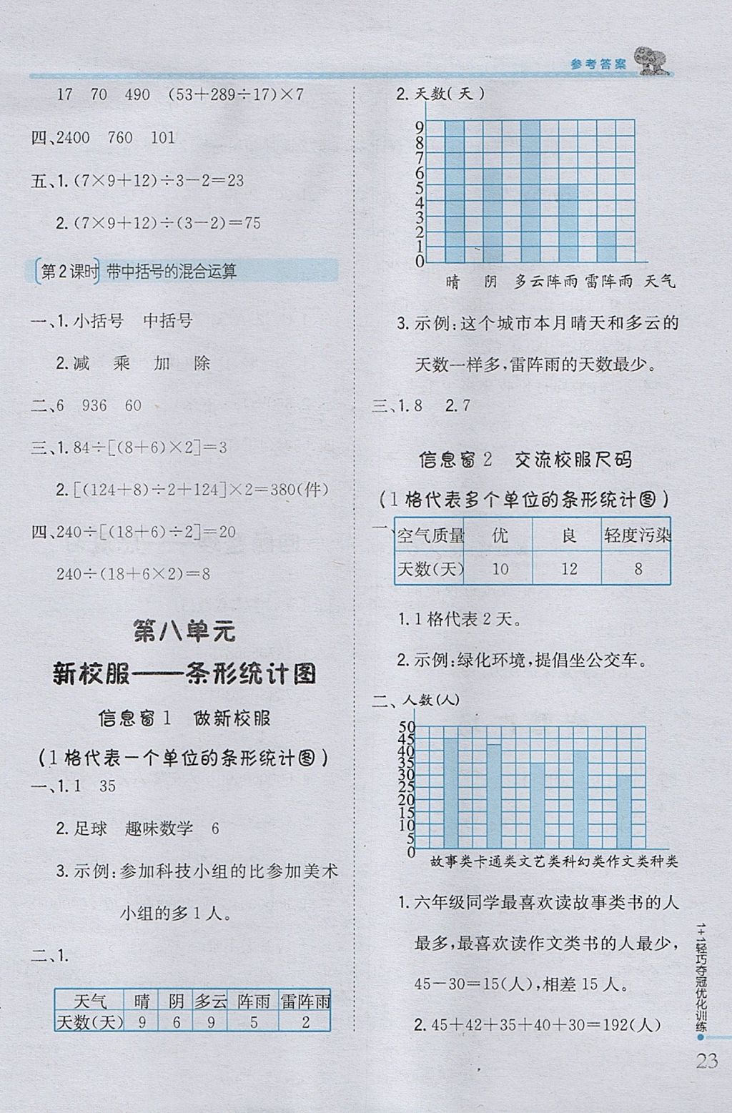 2017年1加1輕巧奪冠優(yōu)化訓(xùn)練四年級(jí)數(shù)學(xué)上冊(cè)青島版銀版 參考答案第13頁