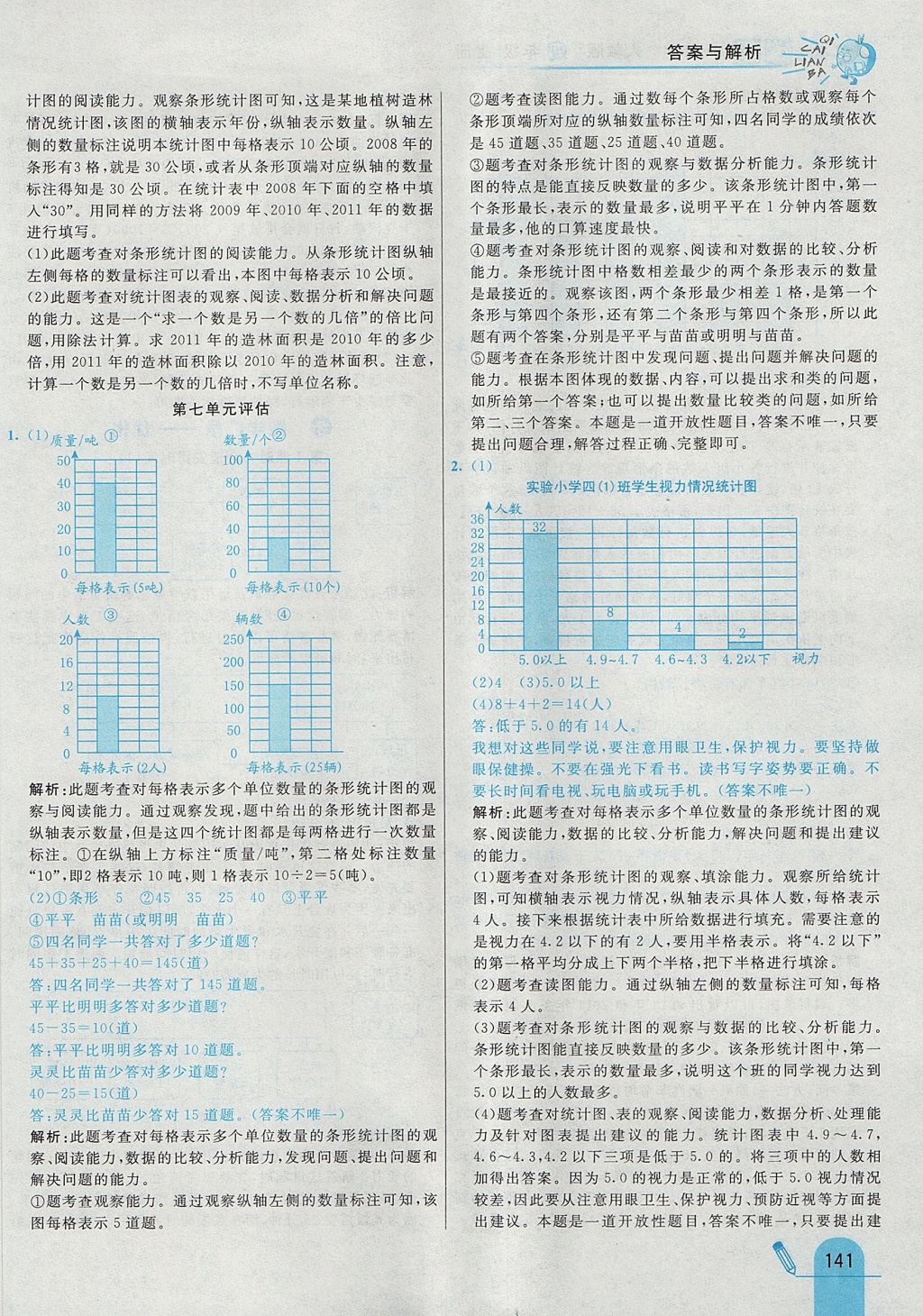 2017年七彩練霸四年級(jí)數(shù)學(xué)上冊(cè)人教版 參考答案第49頁