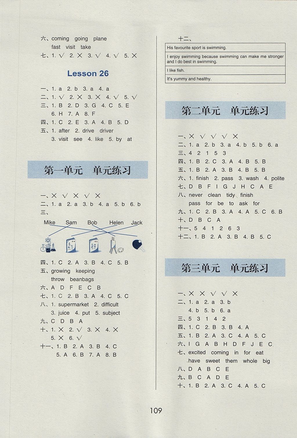 2017年幫你學(xué)英語(yǔ)課堂練習(xí)冊(cè)五年級(jí)上冊(cè)北京版 參考答案第21頁(yè)