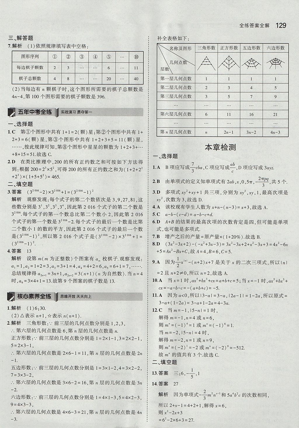 2017年5年中考3年模擬初中數(shù)學(xué)六年級(jí)上冊(cè)魯教版山東專版 參考答案第27頁(yè)