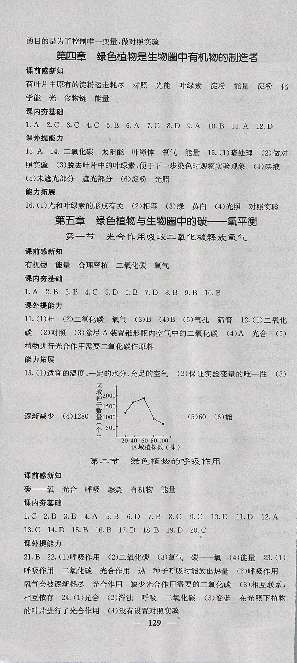 2017年名校课堂内外七年级生物上册人教版 参考答案第10页