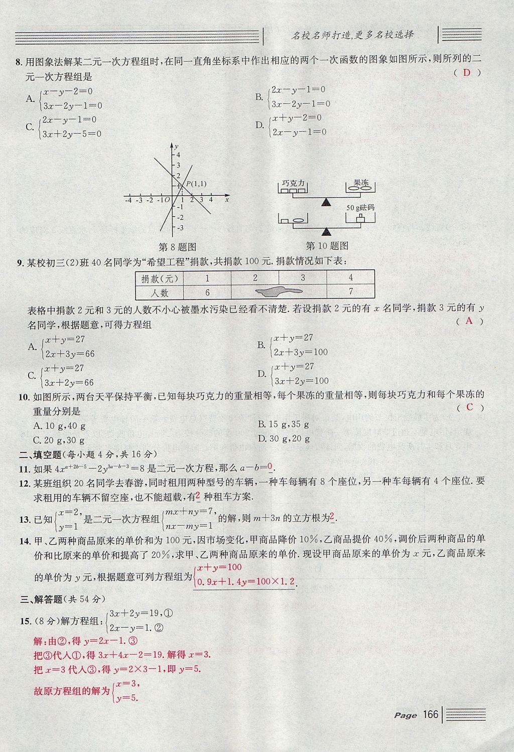 2017年名校課堂滾動(dòng)學(xué)習(xí)法八年級(jí)數(shù)學(xué)上冊(cè)北師大版 綜合測(cè)試第166頁(yè)