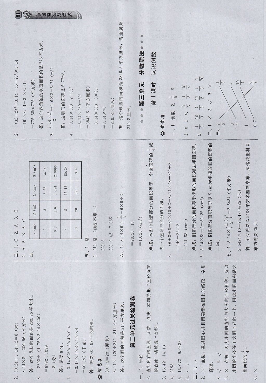 2017年綜合應(yīng)用創(chuàng)新題典中點(diǎn)六年級數(shù)學(xué)上冊西師大版 參考答案第7頁