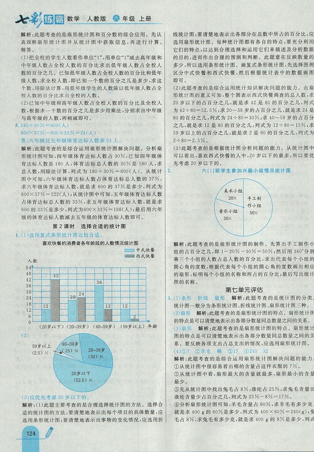 2017年七彩練霸六年級數(shù)學(xué)上冊人教版 參考答案第40頁