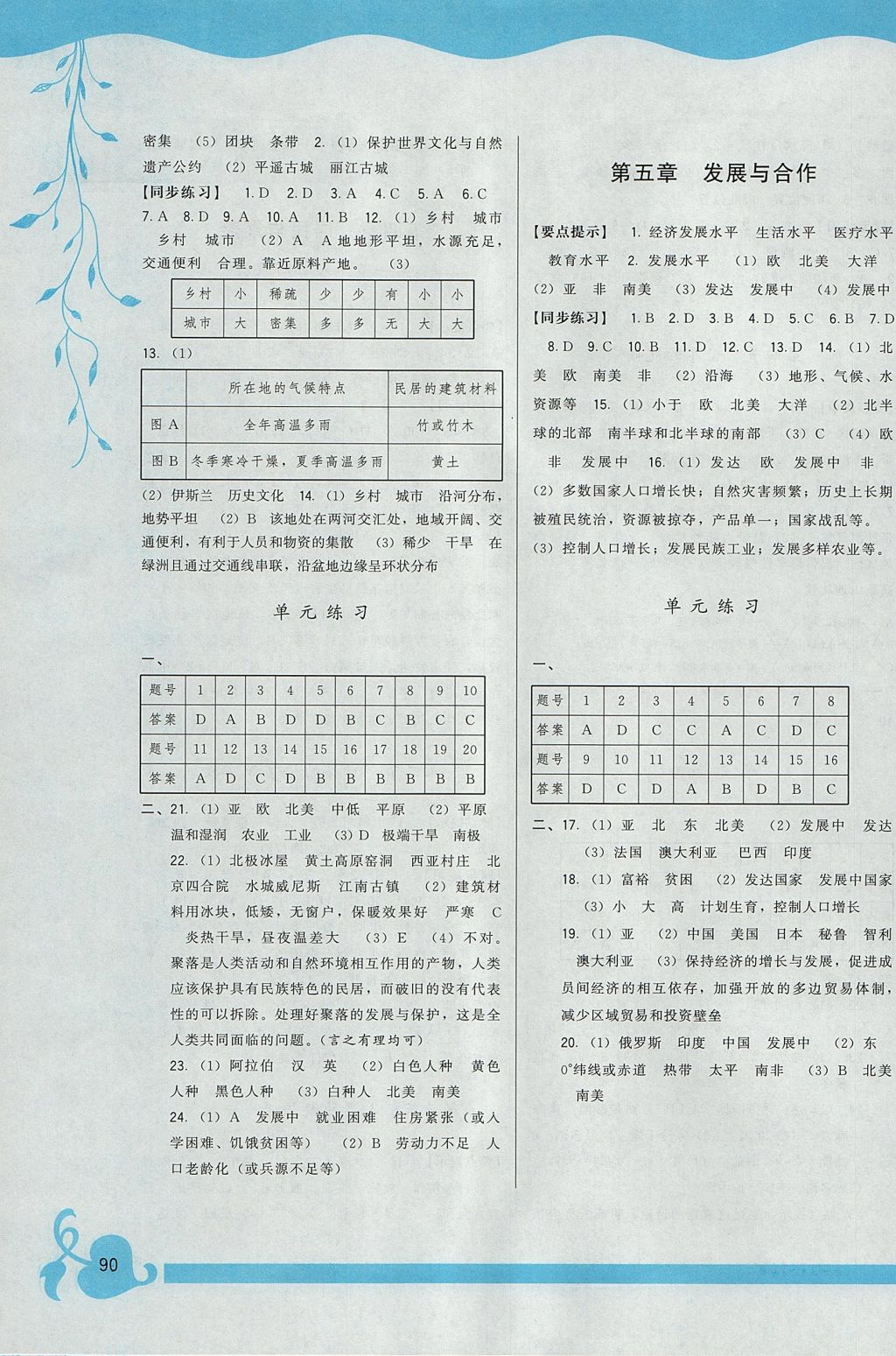 2017年頂尖課課練七年級(jí)地理上冊(cè)人教版 參考答案第4頁(yè)