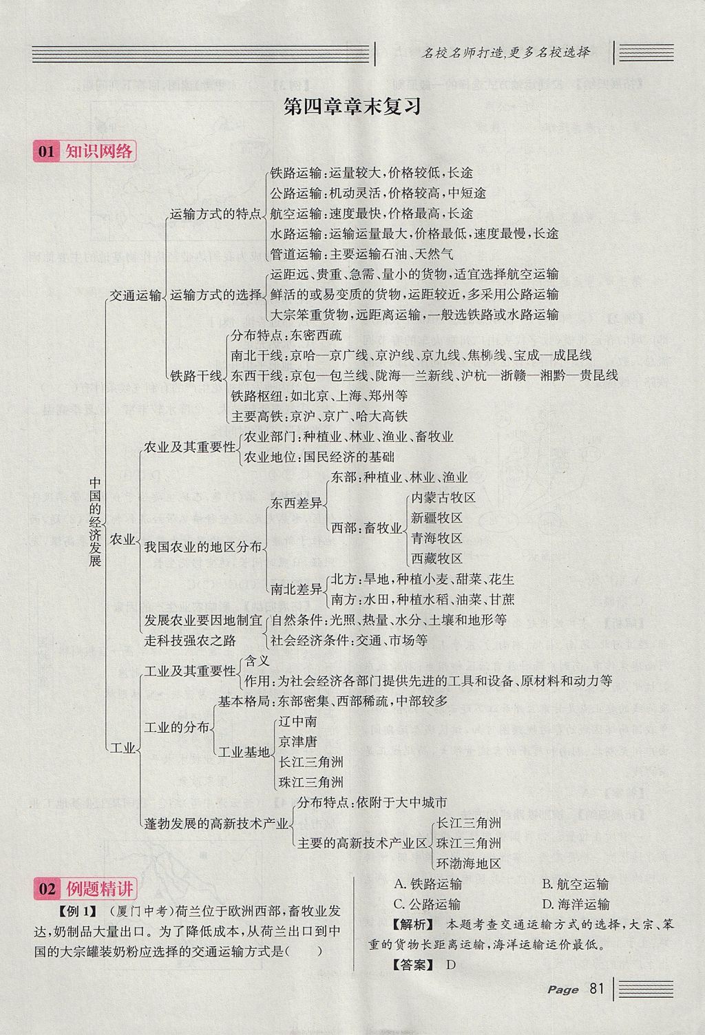 2017年名校課堂滾動(dòng)學(xué)習(xí)法八年級(jí)地理上冊(cè)人教版 第四章 中國的經(jīng)濟(jì)發(fā)展第105頁