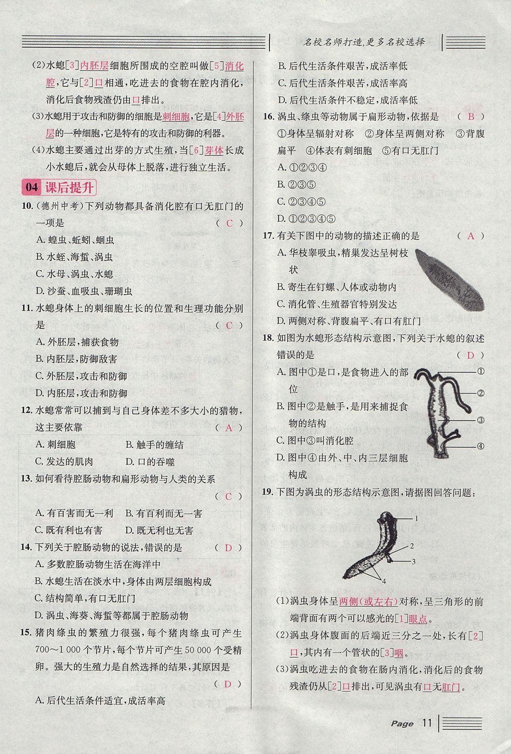 2017年名校課堂滾動(dòng)學(xué)習(xí)法八年級(jí)生物上冊(cè)人教版 第五單元 生物圈中的其他生物第35頁(yè)