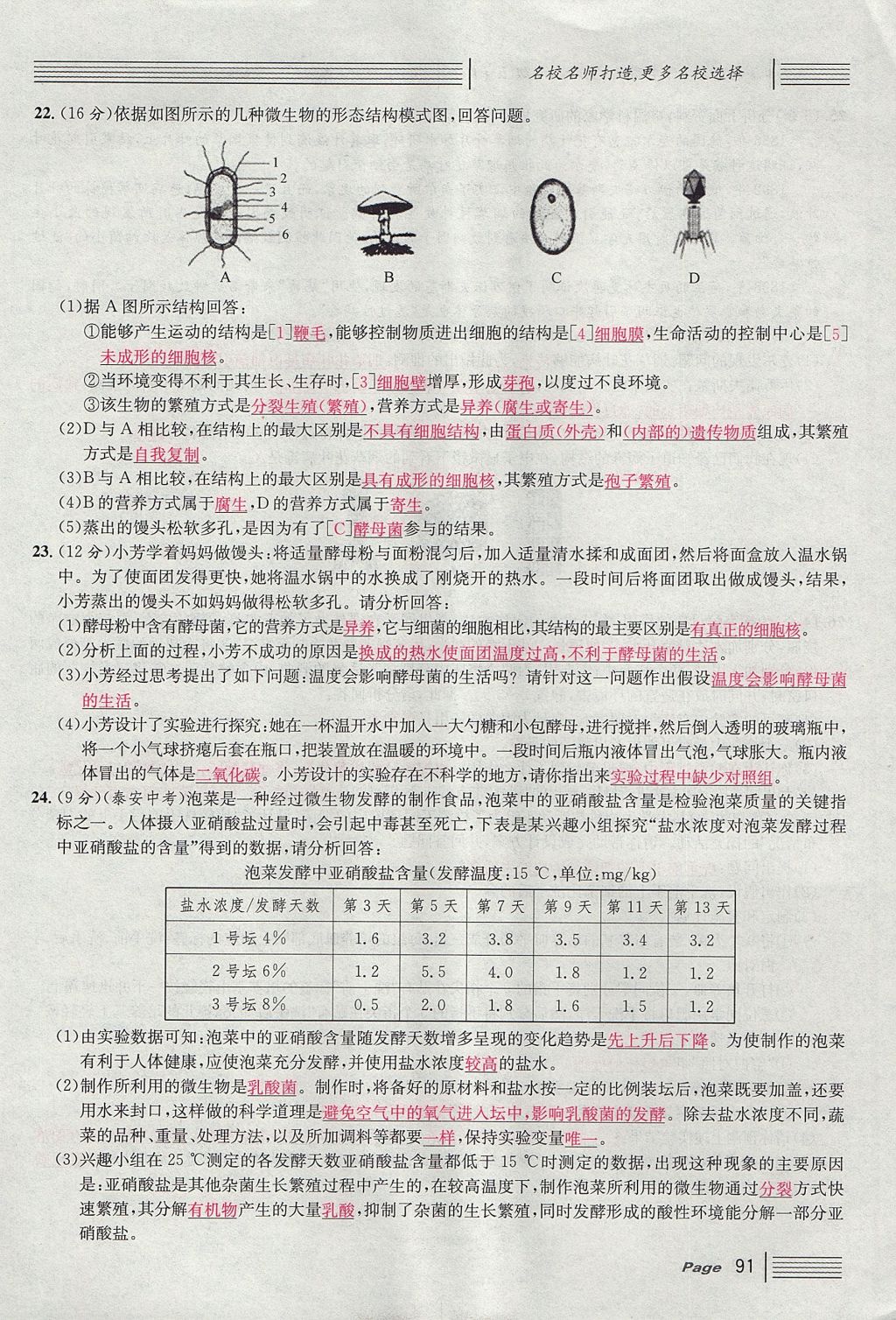 2017年名校課堂滾動學(xué)習(xí)法八年級生物上冊人教版 單元測試第15頁