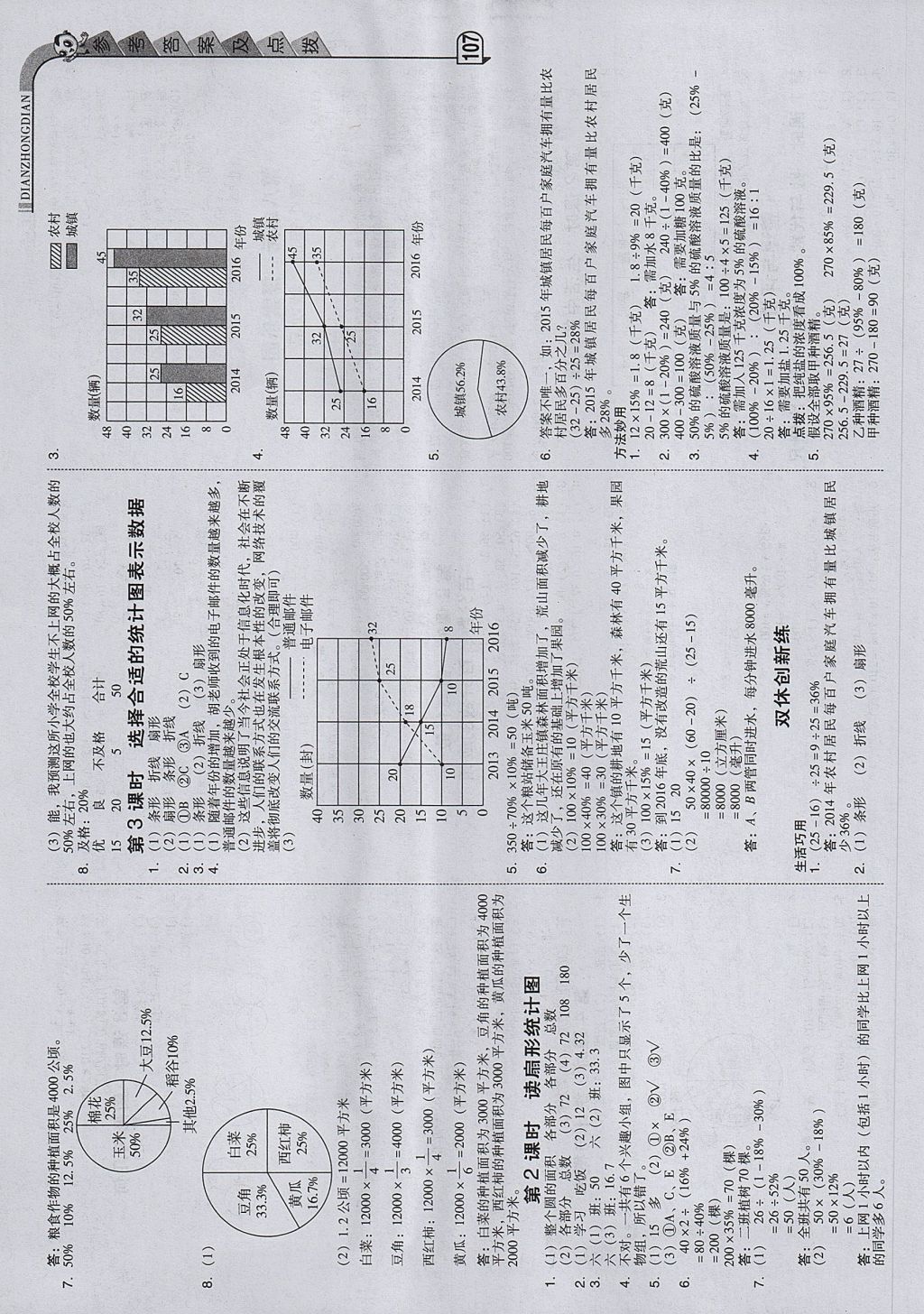 2017年綜合應用創(chuàng)新題典中點六年級數(shù)學上冊冀教版 參考答案第13頁