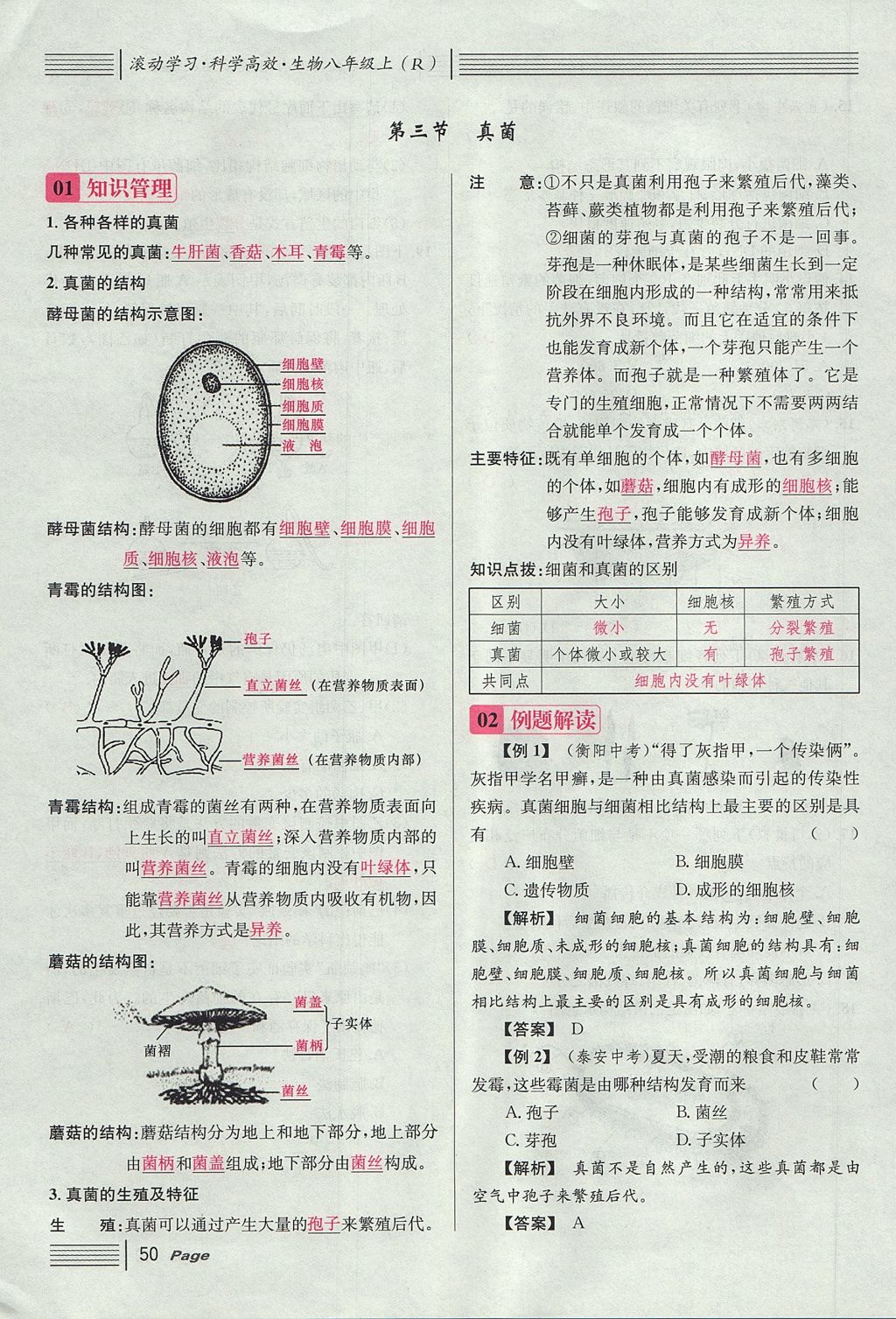 2017年名校課堂滾動學(xué)習(xí)法八年級生物上冊人教版 第五單元 生物圈中的其他生物第74頁