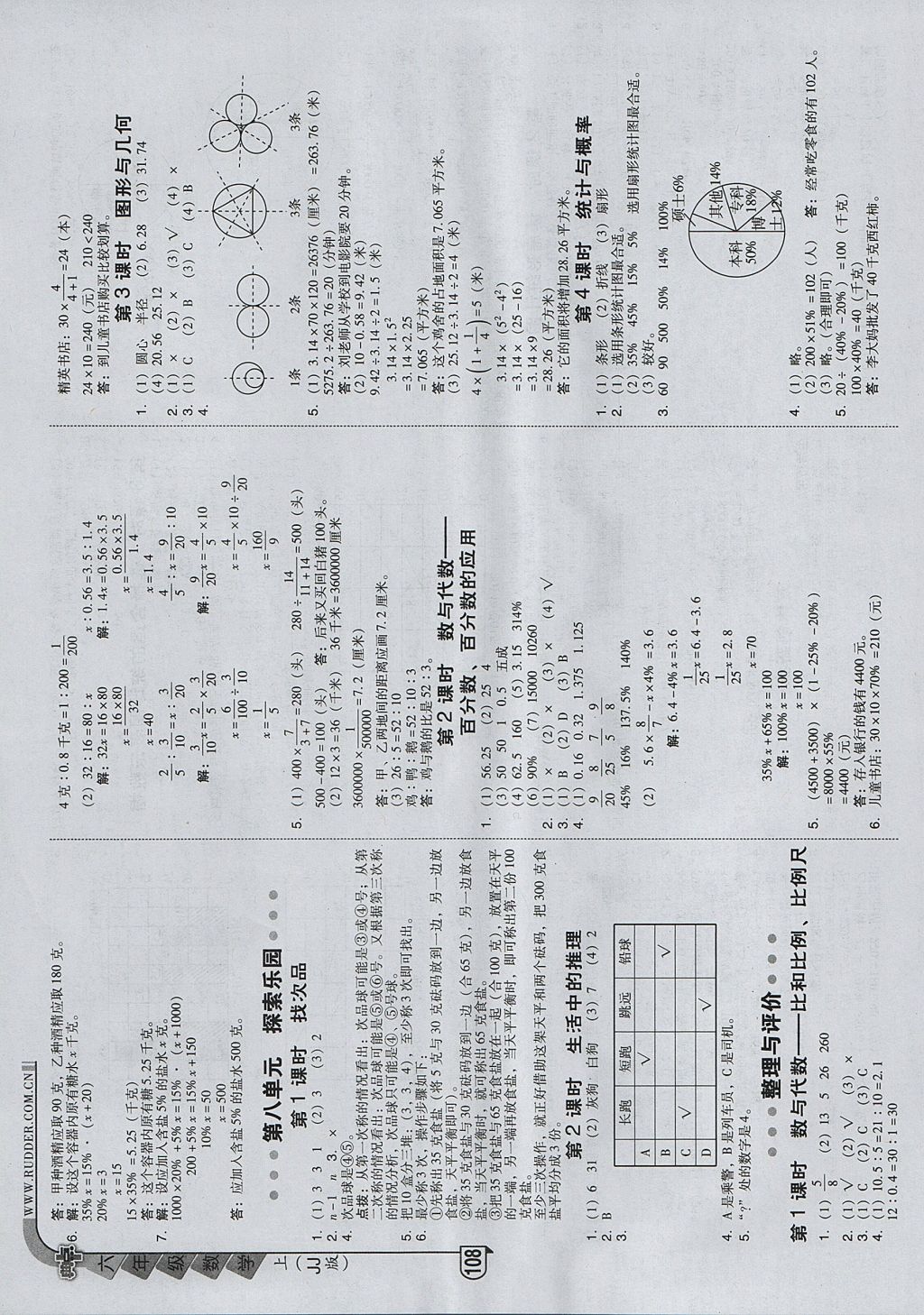 2017年綜合應(yīng)用創(chuàng)新題典中點(diǎn)六年級(jí)數(shù)學(xué)上冊(cè)冀教版 參考答案第14頁(yè)