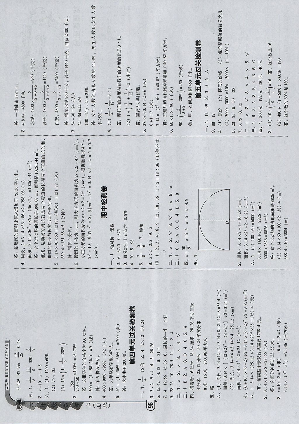 2017年綜合應(yīng)用創(chuàng)新題典中點六年級數(shù)學(xué)上冊冀教版 參考答案第2頁