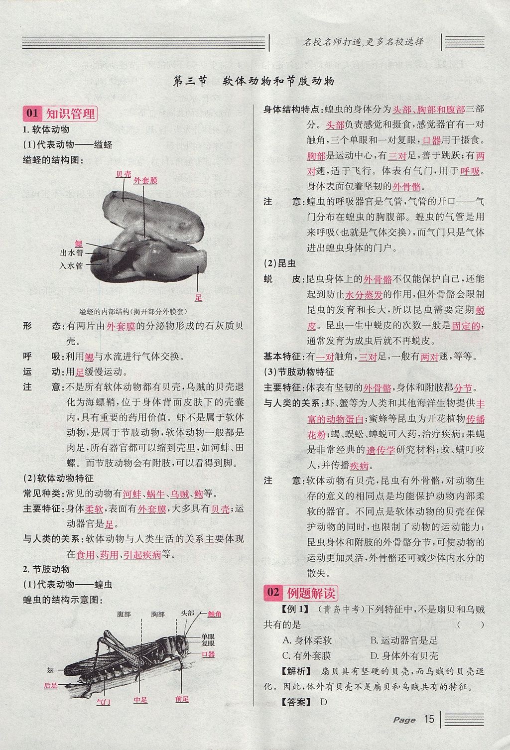 2017年名校課堂滾動(dòng)學(xué)習(xí)法八年級(jí)生物上冊(cè)人教版 第五單元 生物圈中的其他生物第39頁