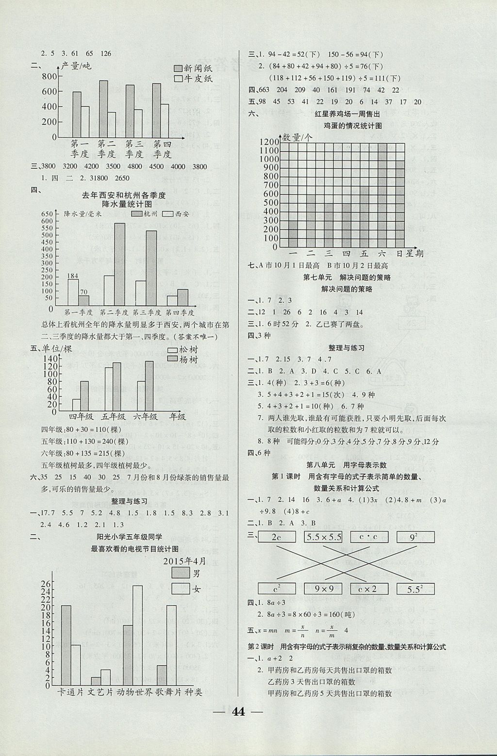 2017年世紀百通主體課堂小學課時同步練習五年級數(shù)學上冊江蘇版 參考答案第4頁