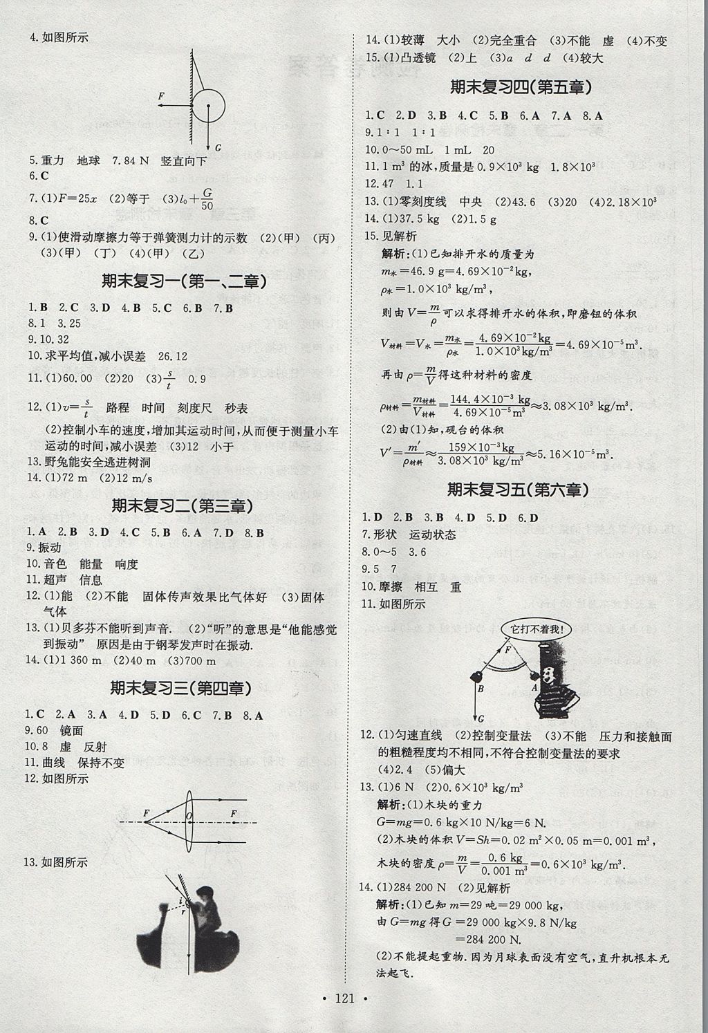 2017年練案課時(shí)作業(yè)本八年級(jí)物理上冊滬科版 參考答案第11頁