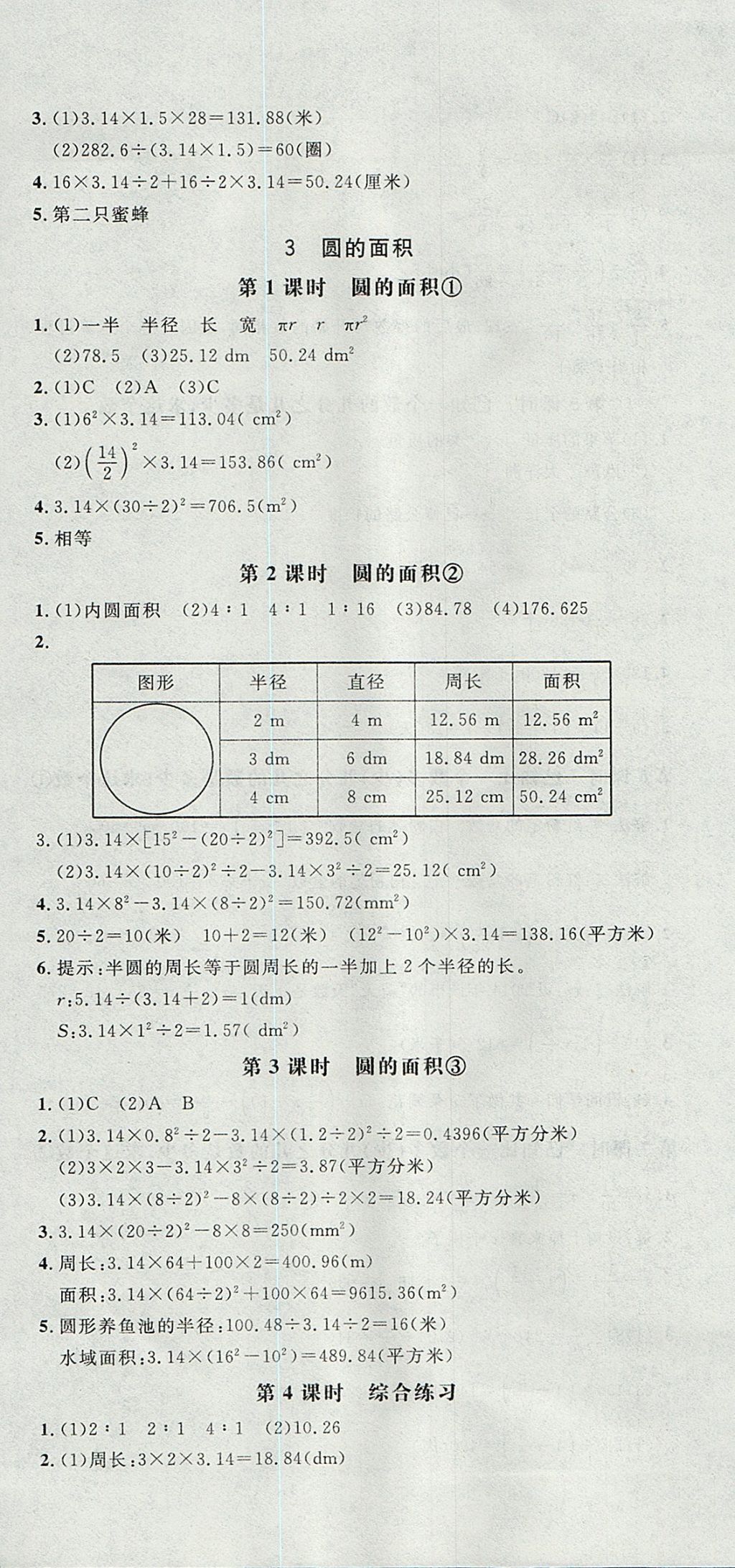 2017年非常1加1一課一練六年級(jí)數(shù)學(xué)上冊(cè)人教版 參考答案第12頁(yè)