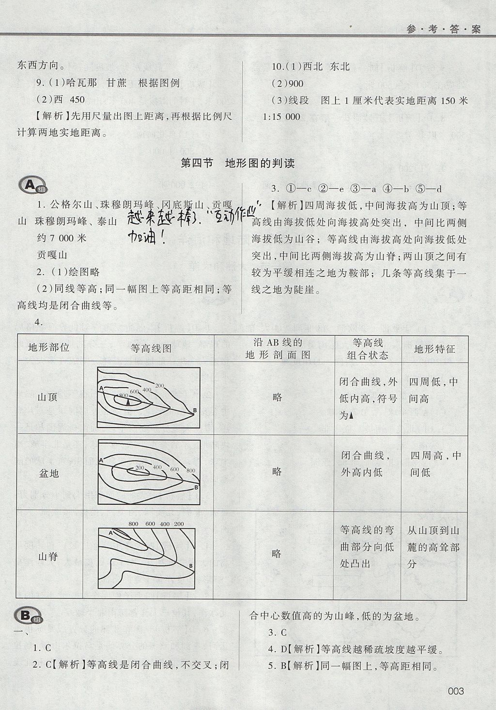 2017年學(xué)習(xí)質(zhì)量監(jiān)測七年級地理上冊人教版 參考答案第3頁