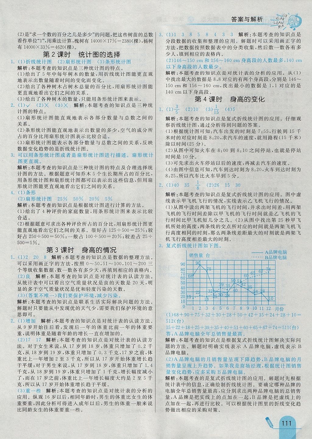 2017年七彩練霸六年級數(shù)學上冊北師大版 參考答案第27頁