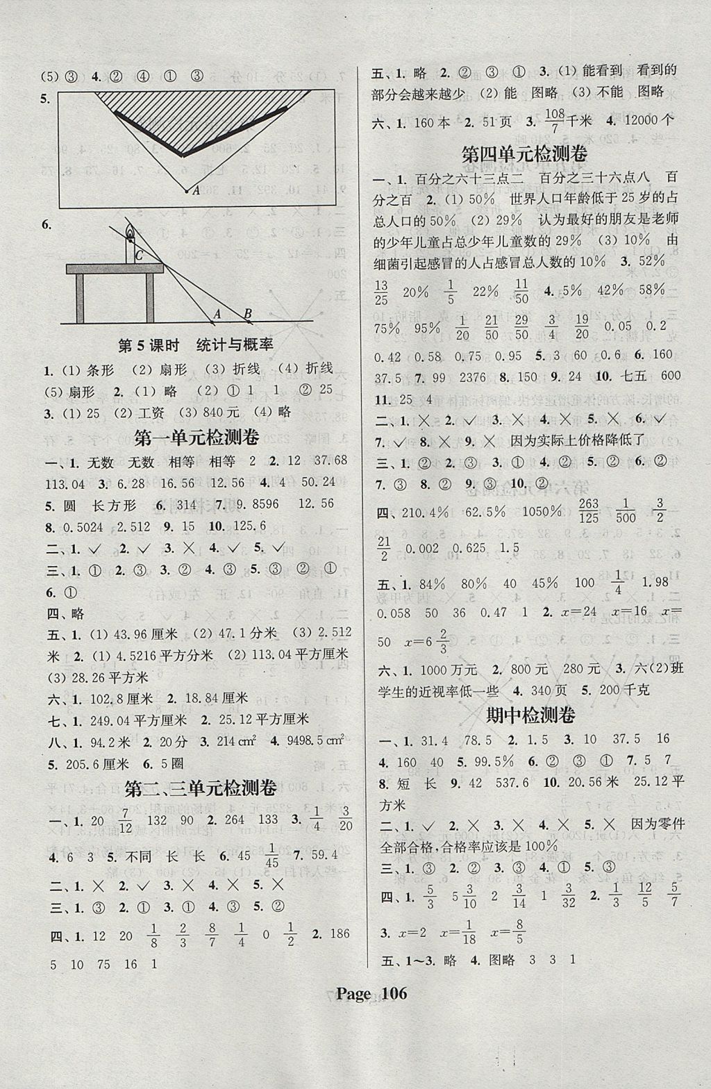 2017年通城學(xué)典課時(shí)新體驗(yàn)六年級(jí)數(shù)學(xué)上冊(cè)北師大版 參考答案第6頁(yè)