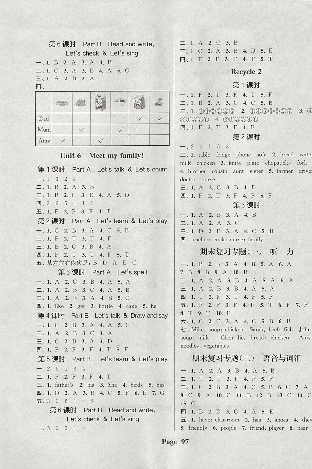 2017年通城學(xué)典課時(shí)新體驗(yàn)四年級(jí)英語上冊(cè)人教PEP版 參考答案第9頁(yè)