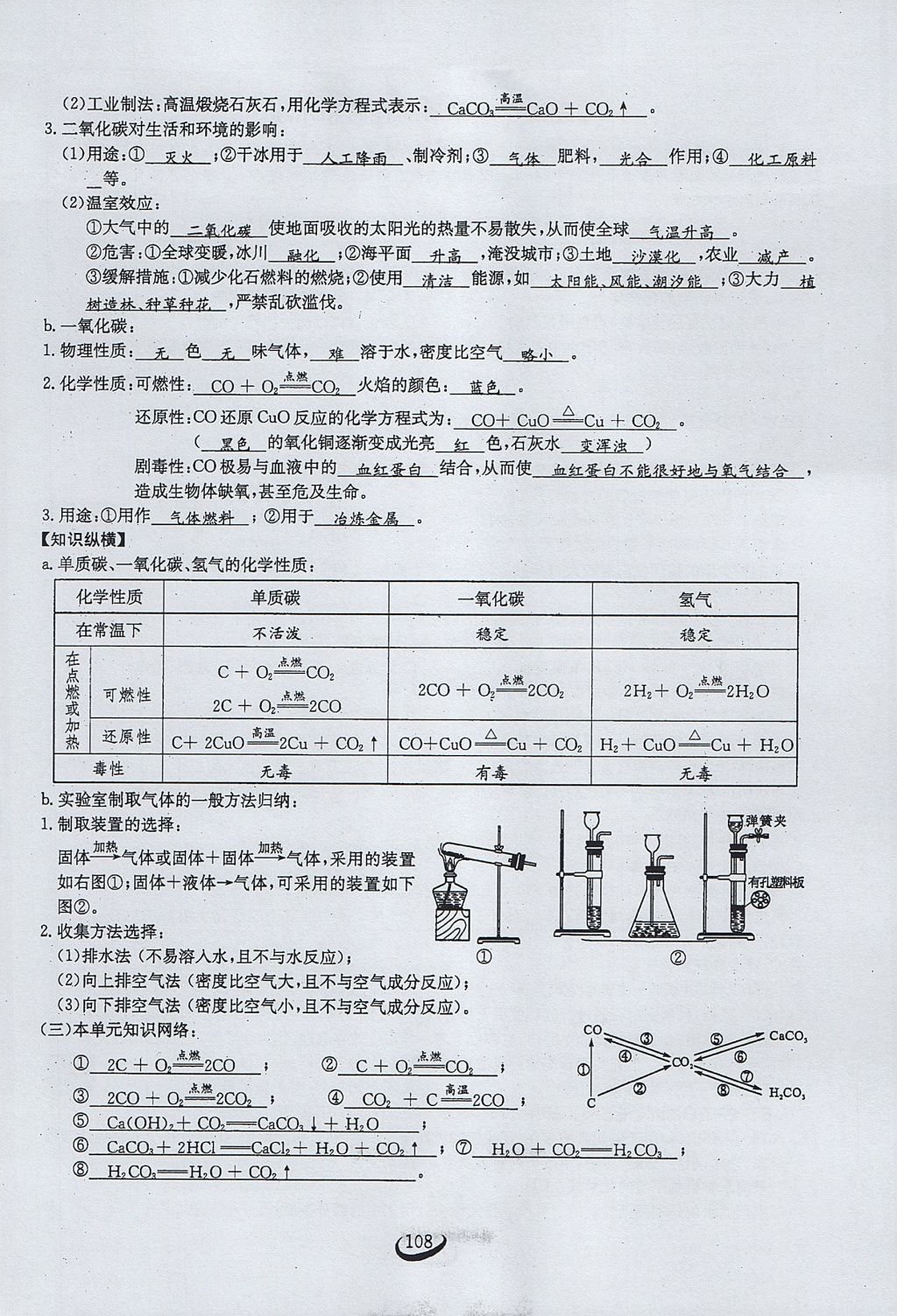 2017年思維新觀察九年級化學上冊 第六單元 碳和碳的氧化物第114頁