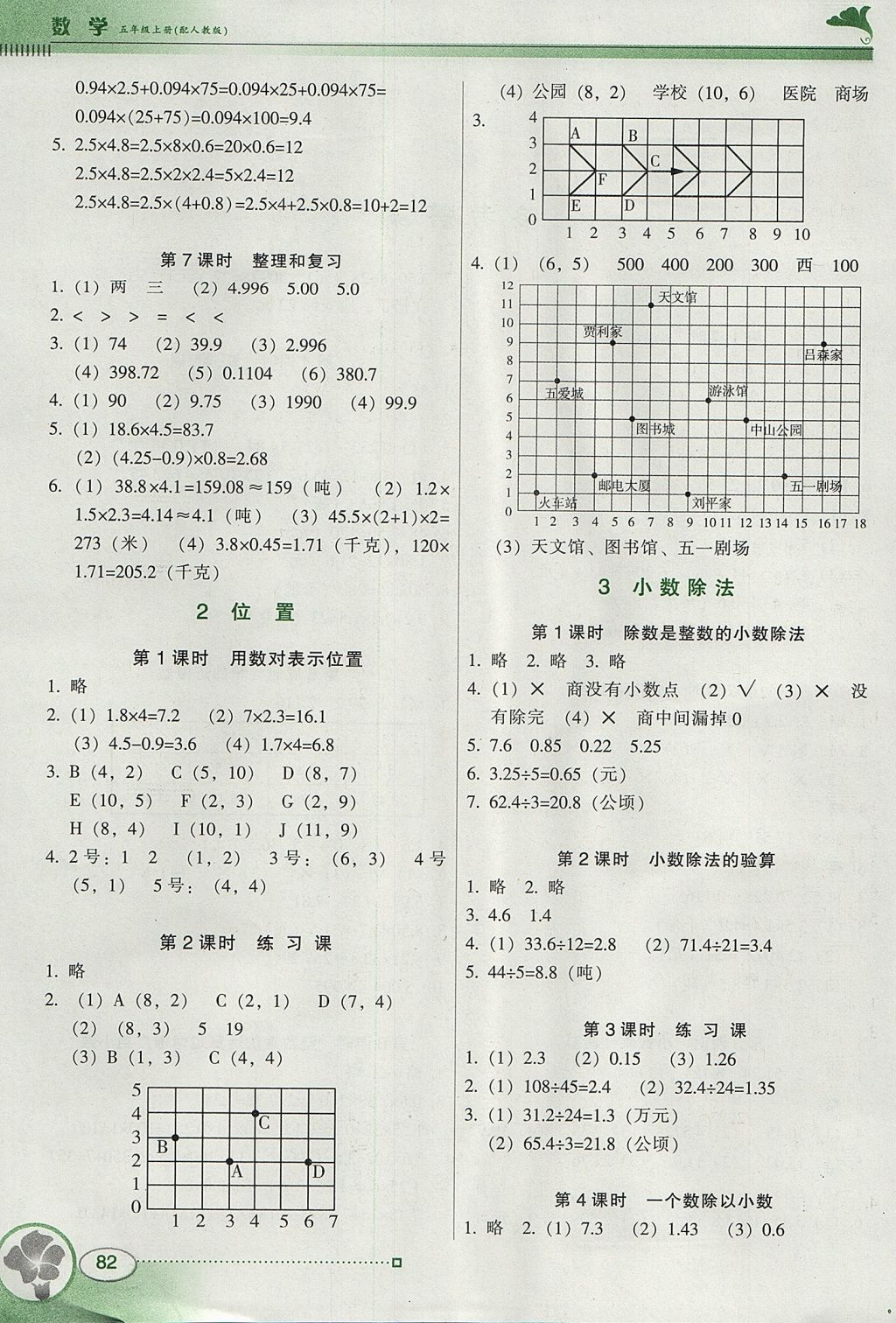 2017年南方新課堂金牌學(xué)案五年級(jí)數(shù)學(xué)上冊(cè)人教版 參考答案第2頁(yè)