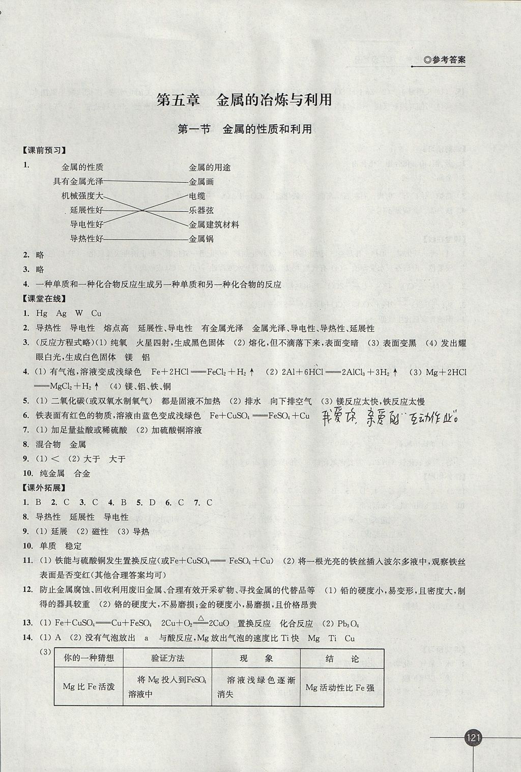 2017年同步練習(xí)九年級(jí)化學(xué)上冊(cè)滬教版江蘇鳳凰科學(xué)技術(shù)出版社 參考答案第13頁(yè)