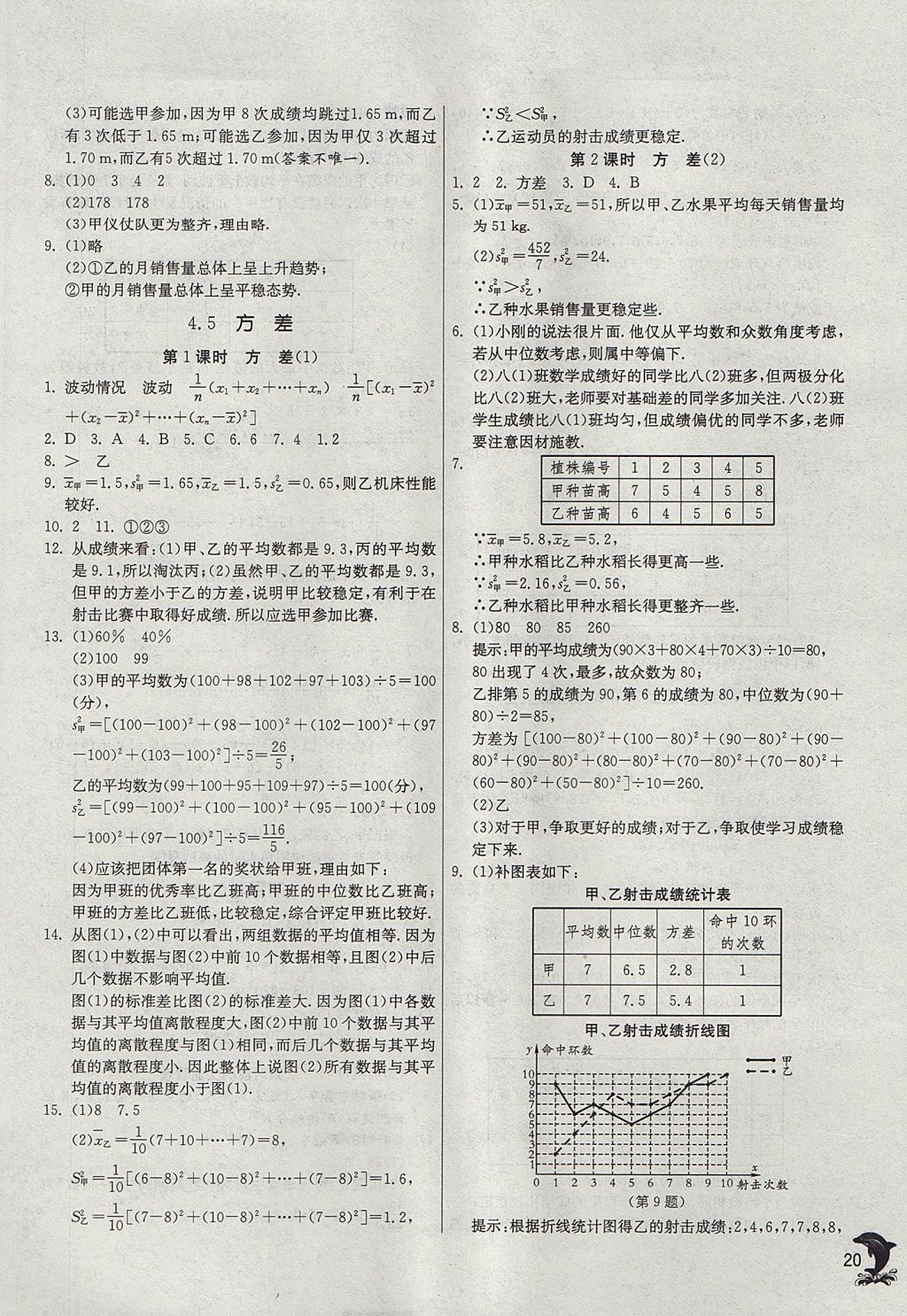 2017年實驗班提優(yōu)訓練八年級數(shù)學上冊青島版 參考答案第20頁