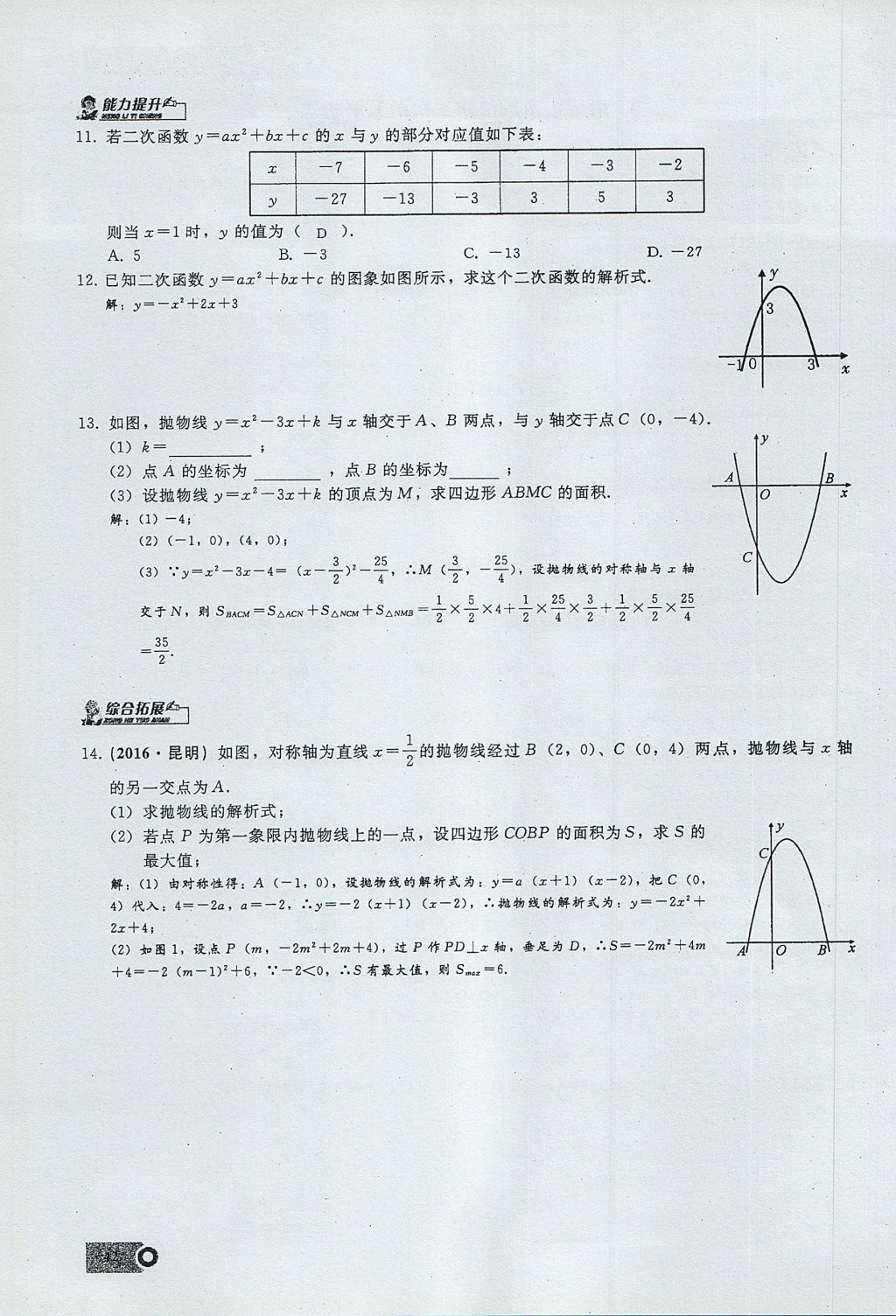 2017年思維新觀察九年級(jí)數(shù)學(xué)上冊(cè) 第二十二章 二次函數(shù)第66頁(yè)