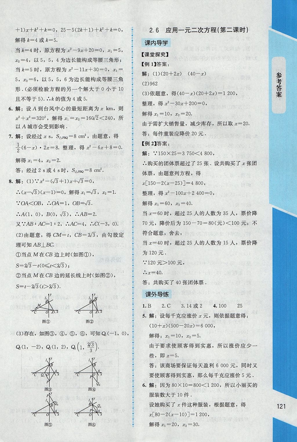 2017年課內(nèi)課外直通車九年級數(shù)學上冊北師大版 參考答案第13頁