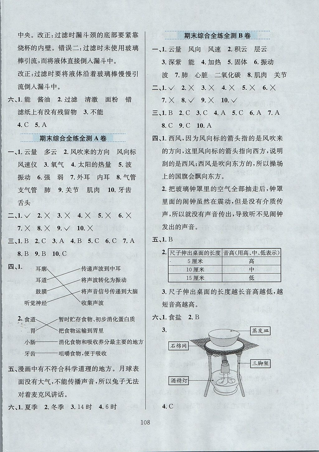 2017年小學(xué)教材全練四年級(jí)科學(xué)上冊(cè)教科版 參考答案第20頁(yè)