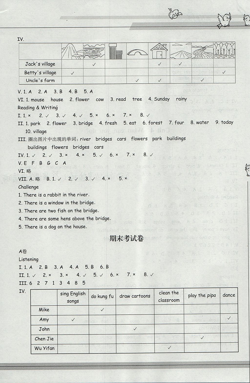 2017年新課標(biāo)同步雙測(cè)小學(xué)英語(yǔ)五年級(jí)上冊(cè) 參考答案第24頁(yè)