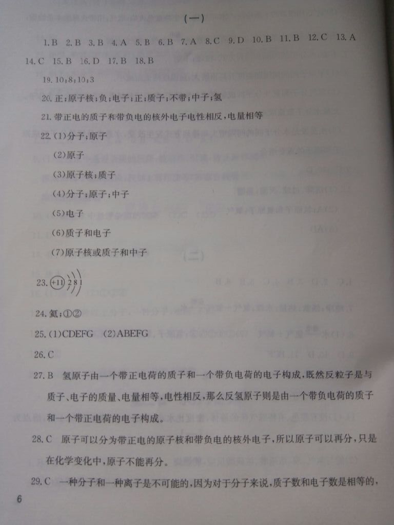 2017年新课程实践与探究丛书九年级化学上册鲁教版 参考答案第22页