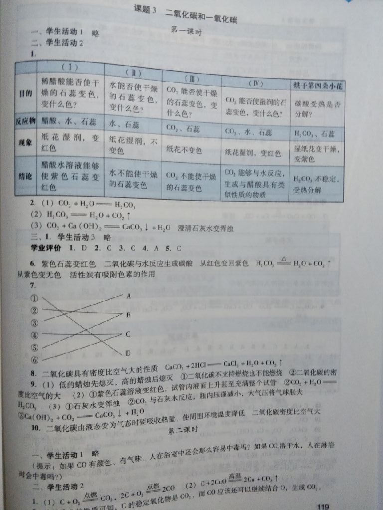 2017年陽(yáng)光學(xué)業(yè)評(píng)價(jià)九年級(jí)化學(xué)上冊(cè)人教版 參考答案第4頁(yè)