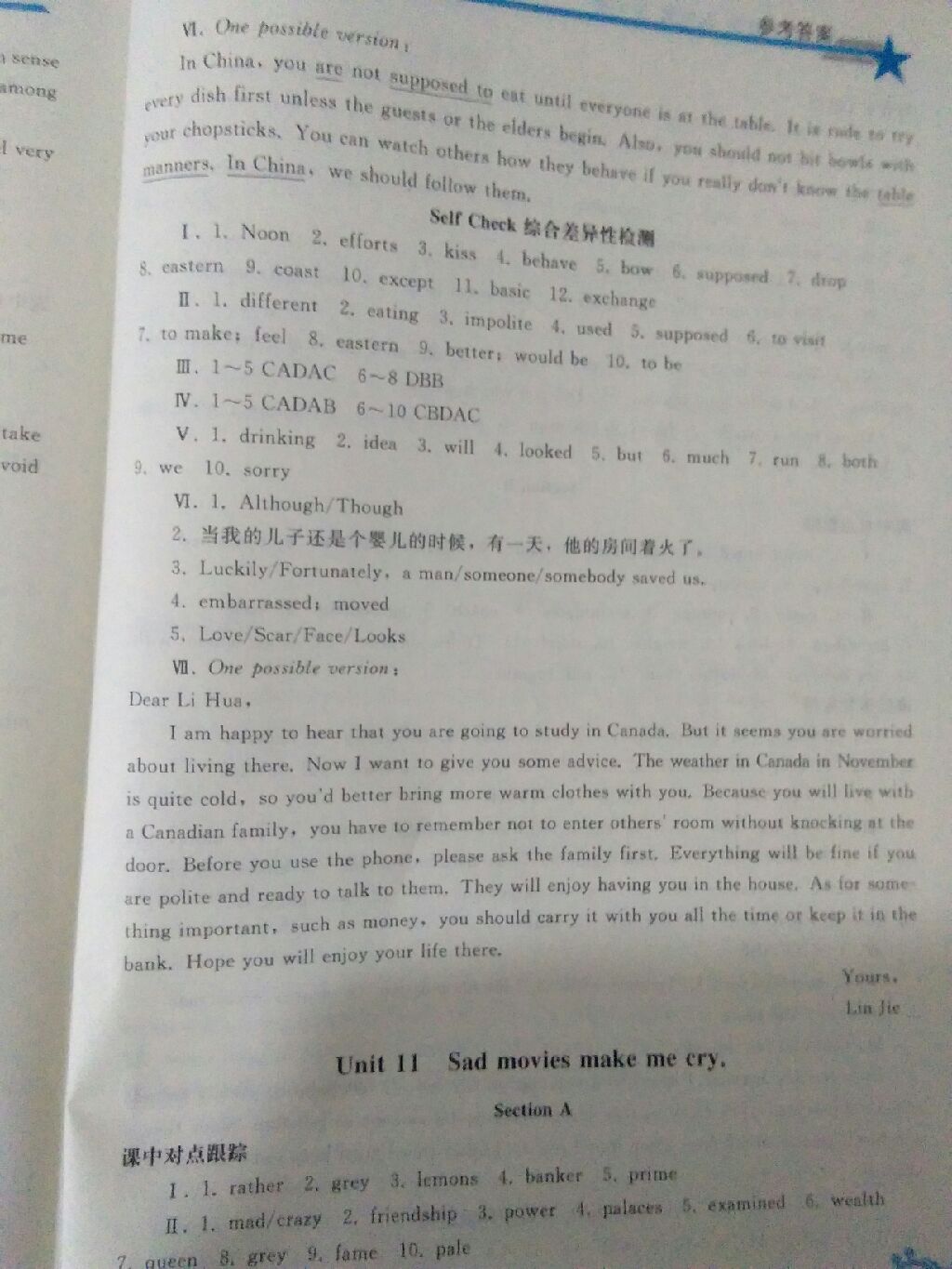 2017年同步轻松练习九年级英语全一册人教版 参考答案第13页