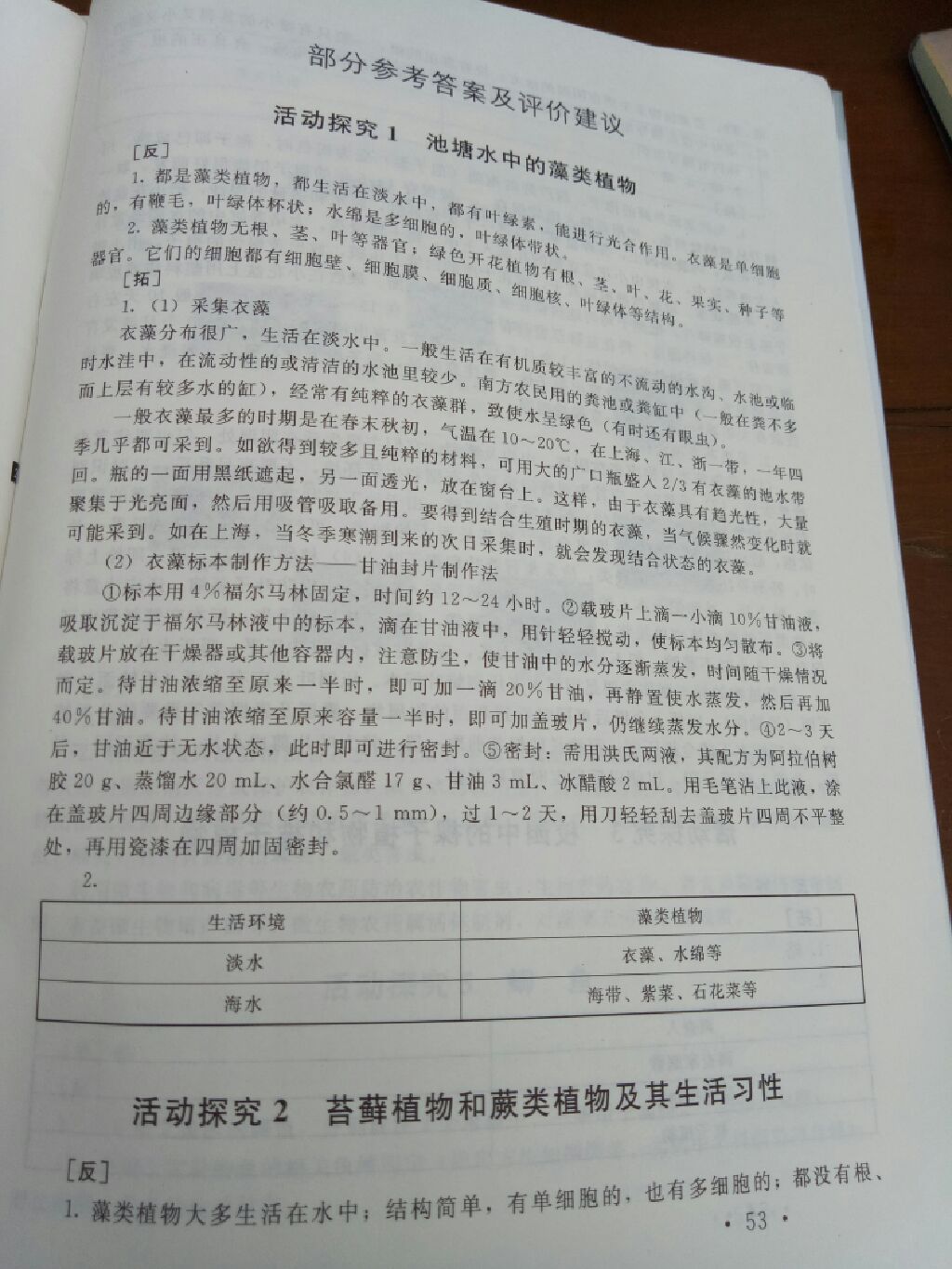 2017年新课标同步单元练习实验探究报告册八年级生物上册苏教版 参考答案第1页