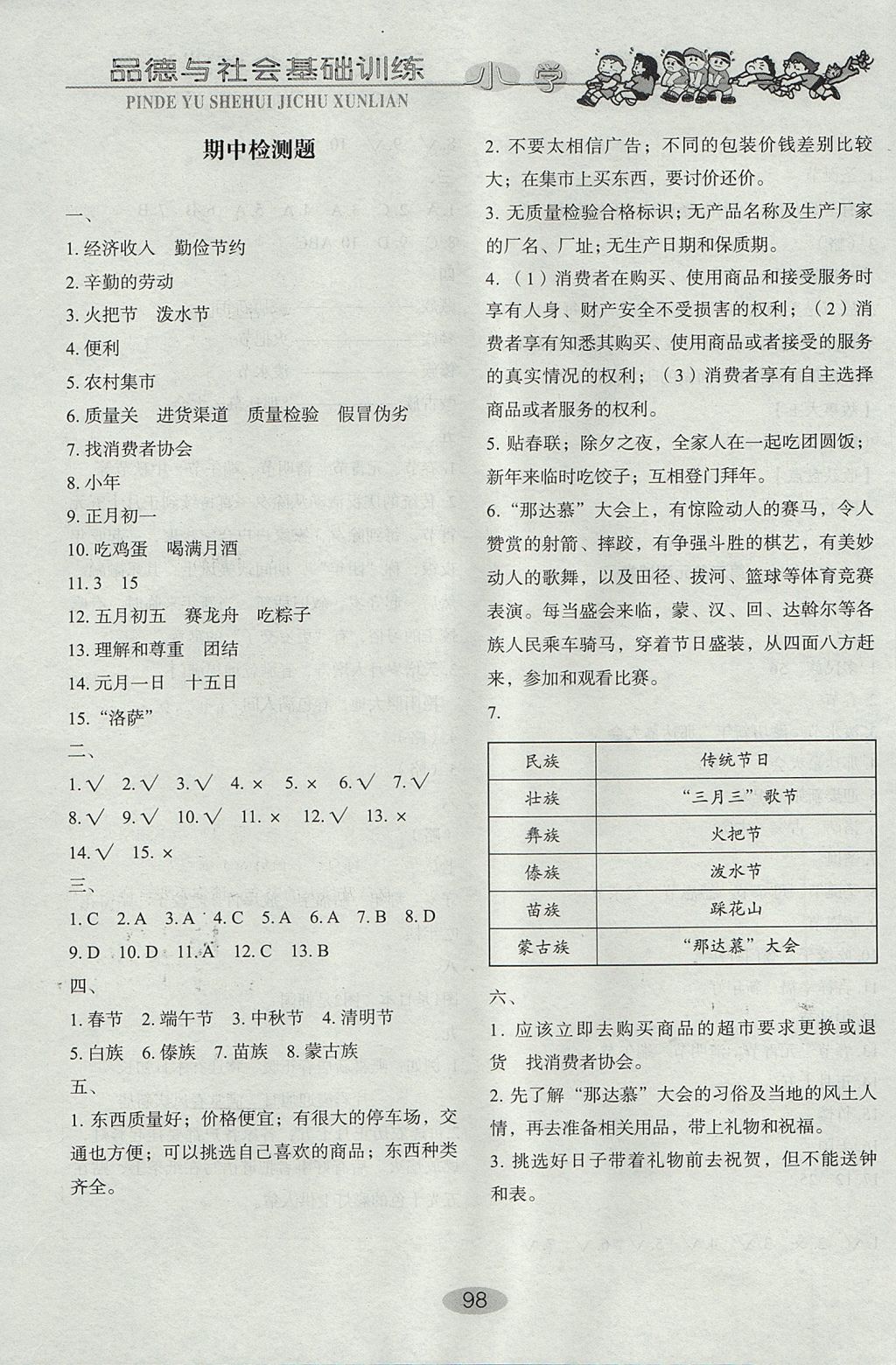 2017年小學(xué)基礎(chǔ)訓(xùn)練四年級(jí)品德與社會(huì)上冊(cè)魯人版山東教育出版社 參考答案第8頁(yè)