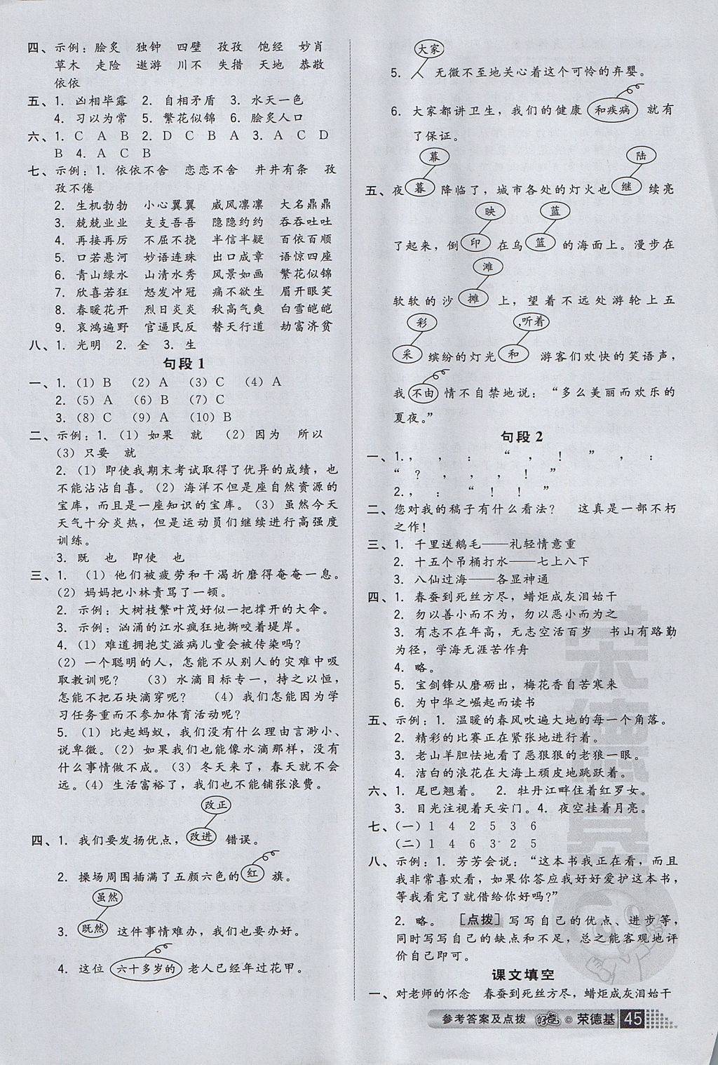 2017年好卷五年級語文上冊蘇教版 小卷答案第9頁