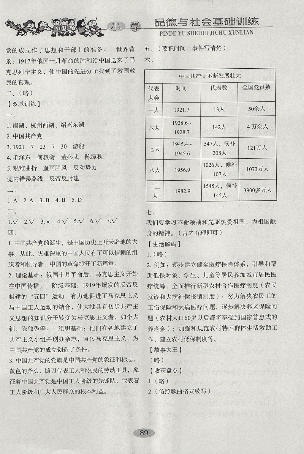 2017年小學(xué)基礎(chǔ)訓(xùn)練六年級品德與社會(huì)上冊魯人版山東教育出版社 參考答案第5頁